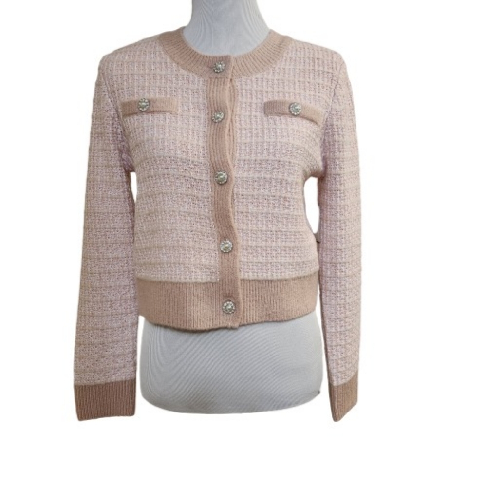 🆕️⬇️Laundry by Shelli Segal Bouclé Button Front Cardigan